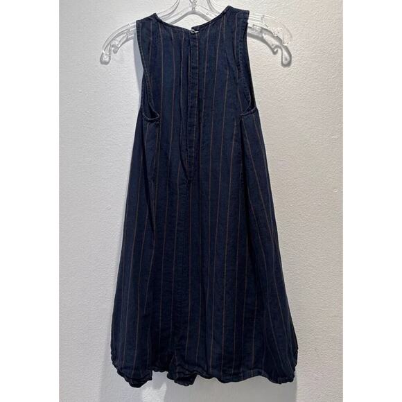 OTTOD’ AME Size 2 Striped Linen Romper Relaxed Pockets Coastal Boho ITALY Travel - Picture 4 of 6